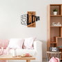 Wallity Live Love Laugh - 380 Escultura de Pared en Nogal y Negro